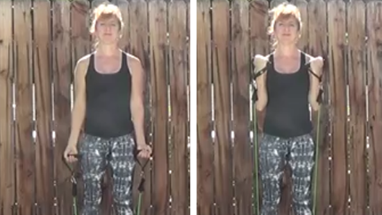 Resistance band upper body workout - tone & scult the shoulders and arms