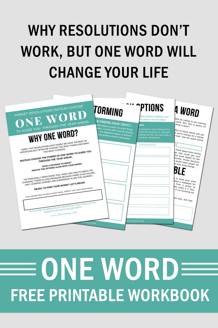 Printable Vision Board Words in Pretty Fonts (also make great