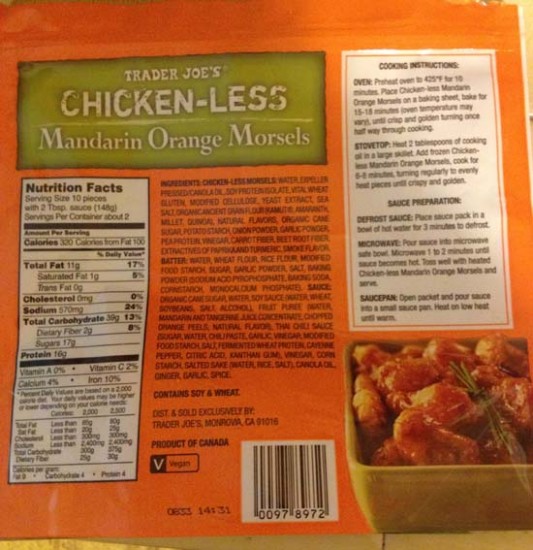 Review: Trader Joes Chickenless Mandarin Orange Morsels - Di Hickman
