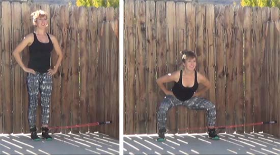 Resistance tube exercises for legs and glutes