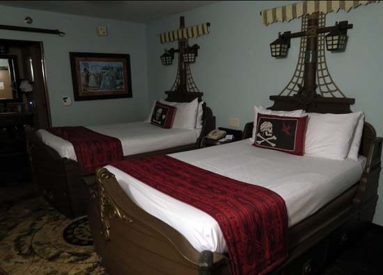 Pirate ship beds at Caribbean Beach Resort