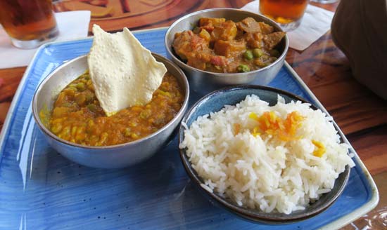 vegan dishes from sanaa, at animal kingdom lodge 
