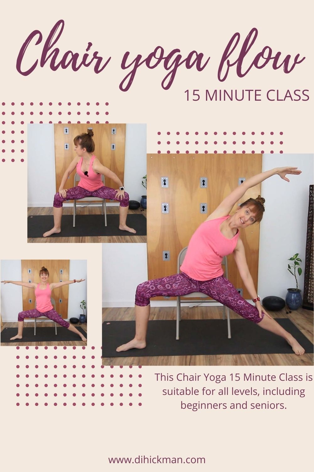 Chair Yoga 15 minutes routine for all levels - great for beginners & seniors